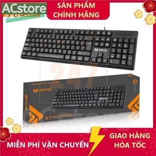 Bàn phím mixie - x7s đẹp, bấm êm, không tiếng kêu / chuột mixie x2 - có dây siêu nhẹ -acstore