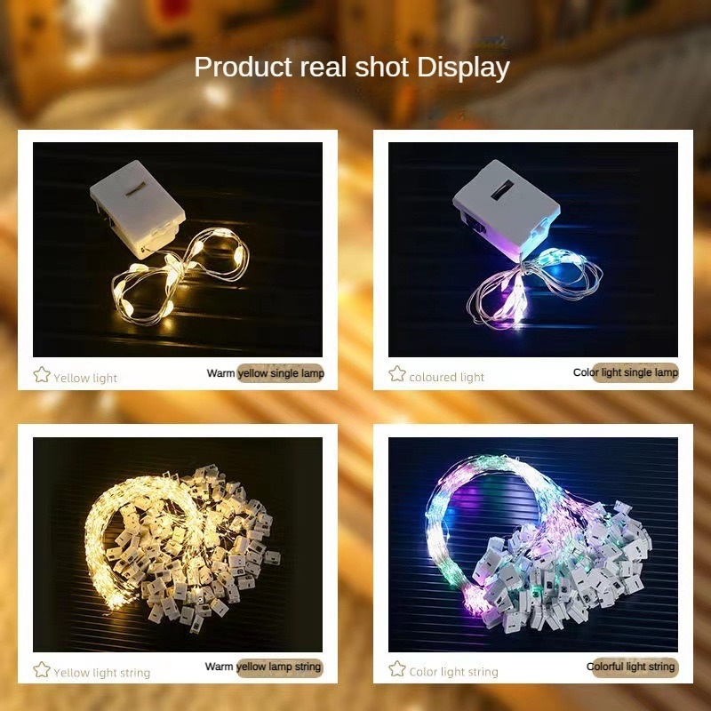 Dây Đèn led Hình Bó Hoa mini Nhiều Màu Sắc Dùng Trang Trí Bánh Kem Giáng Sinh