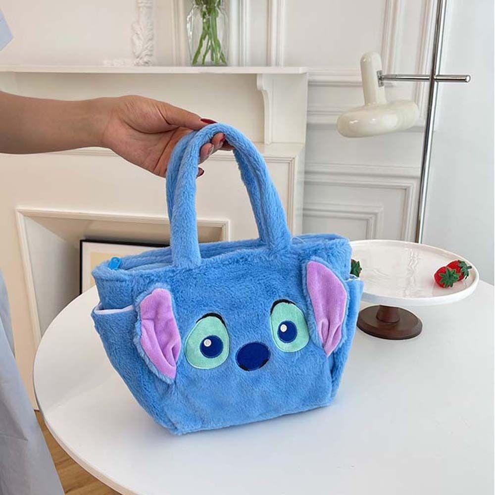 Shanhai Túi Xách Tay Bằng Vải Bông Hình stitch Mèo lucifer Hoạt Hình Phong Cách Hàn Quốc Đựng Đồ Mua Sắm Du Lịch