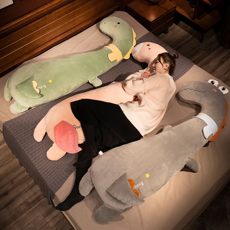 Thú Nhồi Bông Hình Chú Ngỗng / Khủng Long Trắng Cỡ Lớn Thoải Mái Cho Bé