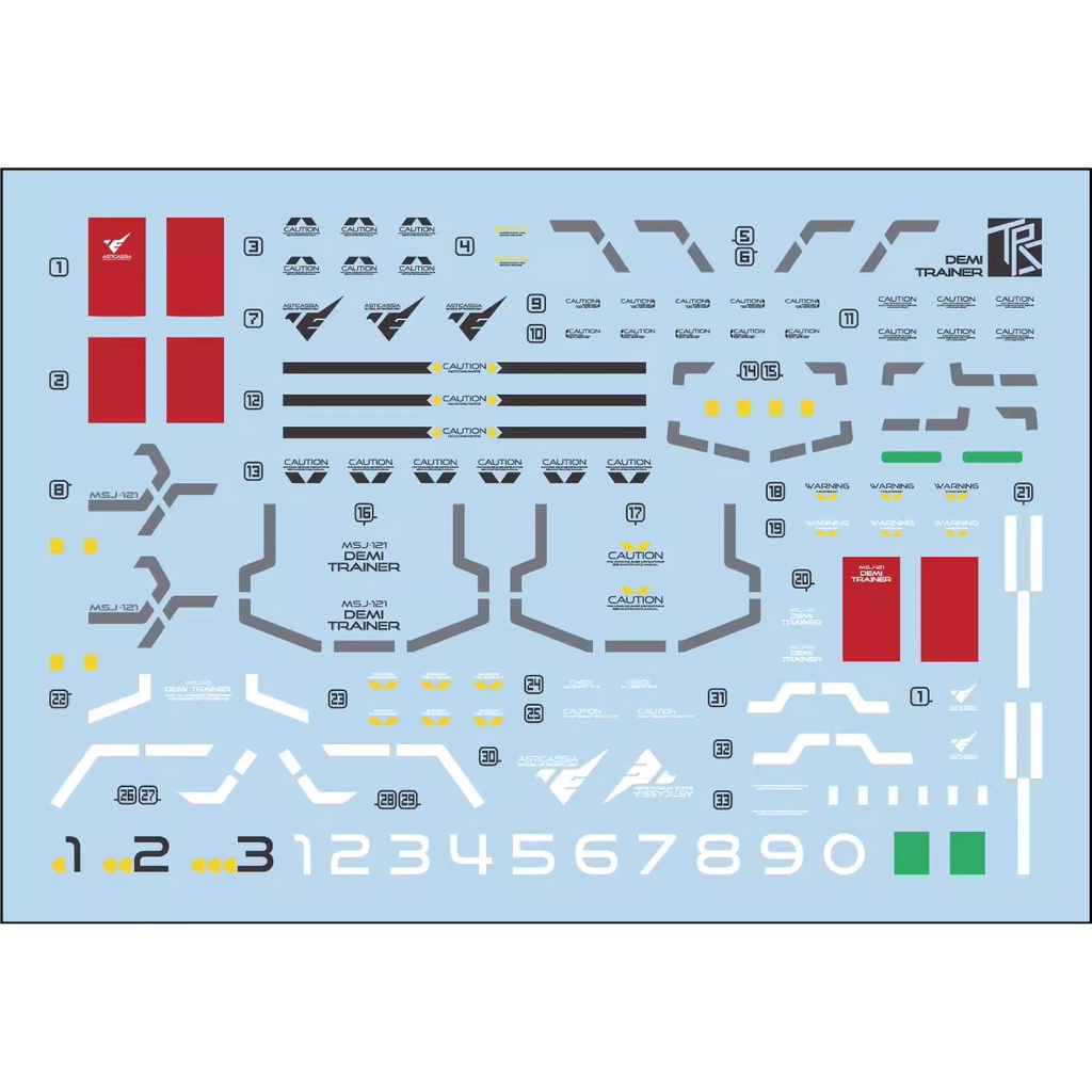 Decal nước Gundam HG Demi Trainer TRS Water Sticker Mercury's Witch