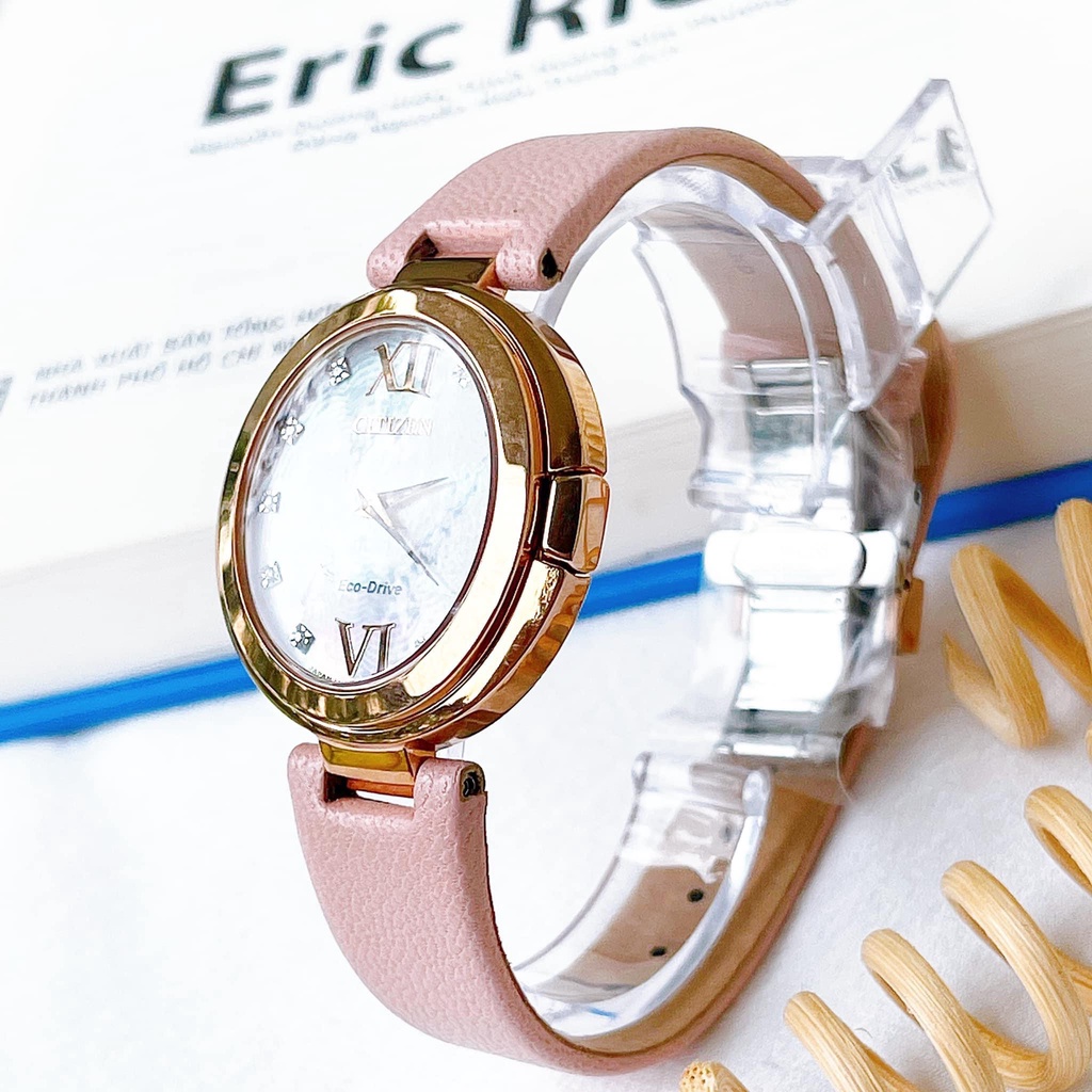 Đồng hồ nữ chính hãng Citizen Eco-Drive Women's EX1513-18D - Máy pin -Kính cứng Chính Hãng