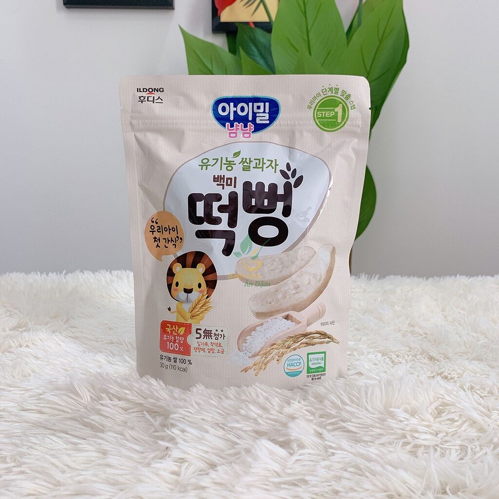 Bánh gạo ildong hữu cơ cho bé ăn dặm từ 6m+