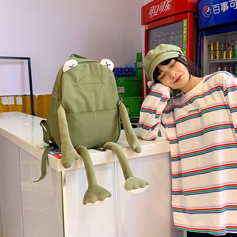 Balo Đi Học Hình Chú Ếch Dễ Thương Cho Nữ