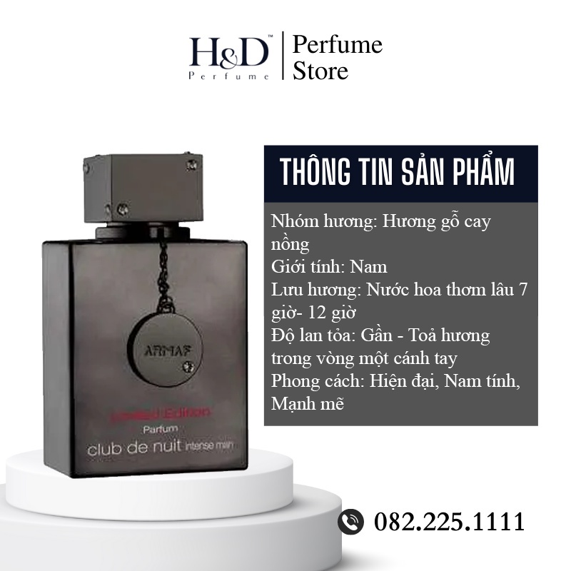 Nước Hoa Nam Armaf Club De Nuit Intense Man Limited Edition Parfum Chai Full 105ml HD Perfume Store