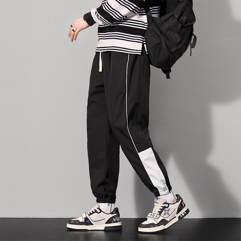 Quần Dài Lưng Cao Dáng Rộng Phong Cách Thể Thao Thời Trang Mùa Hè Cho Nam