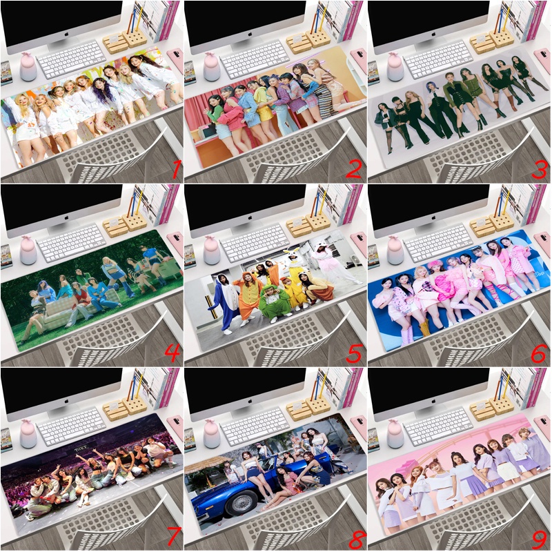 Tấm Lót Chuột Và Bàn Phím Chơi Game Chống Trượt In Hình kpop twice Teneon ,jeongyeon ,jihyo ,dahyun, momo, sana,mina,tzuyu