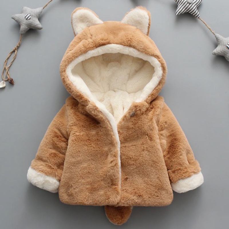 Áo Khoác Tay Dài Vải Cotton Màu Trơn Dành Cho Bé Gái