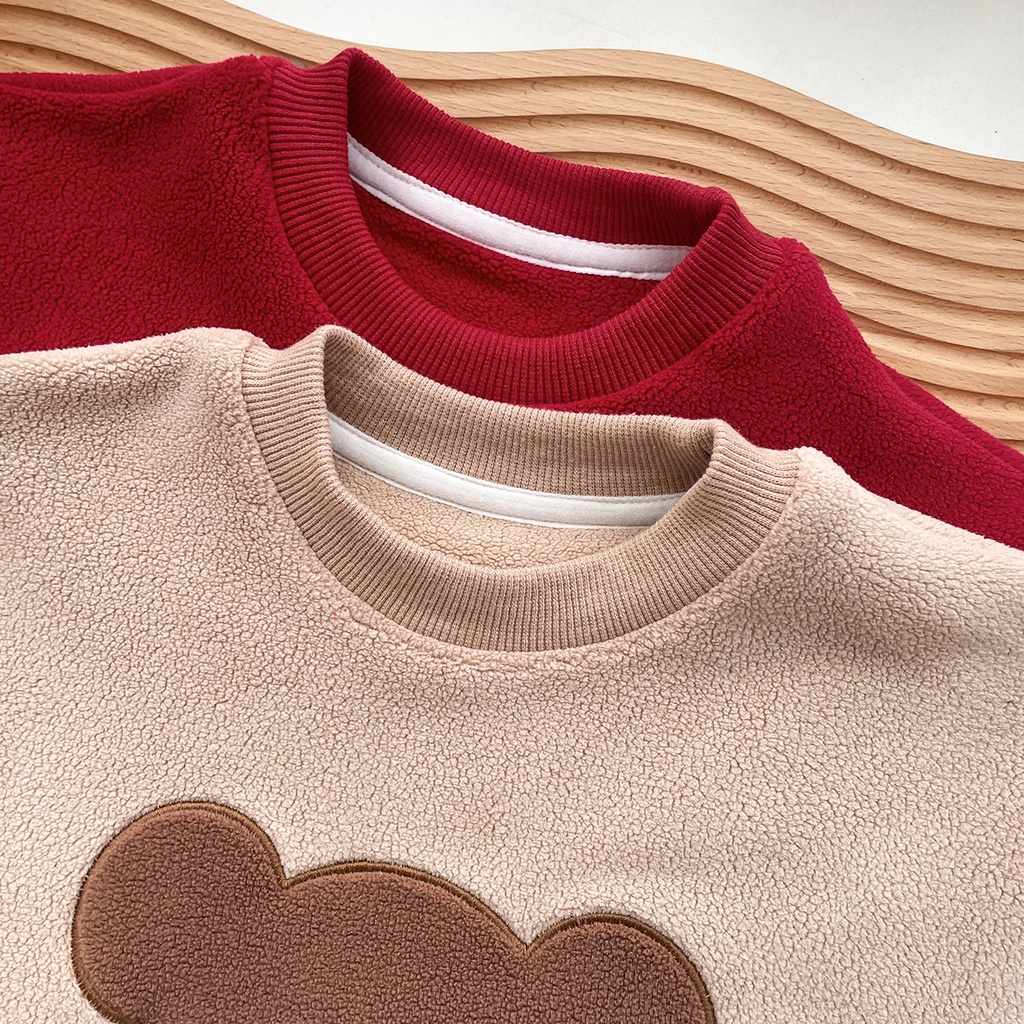 Tết Bộ Áo Liền Quần Tay Dài In Hình Gấu Kèm Mũ Trùm Thời Trang Năm Mới 2024 Cho Bé Sơ Sinh 0-2 Tuổi