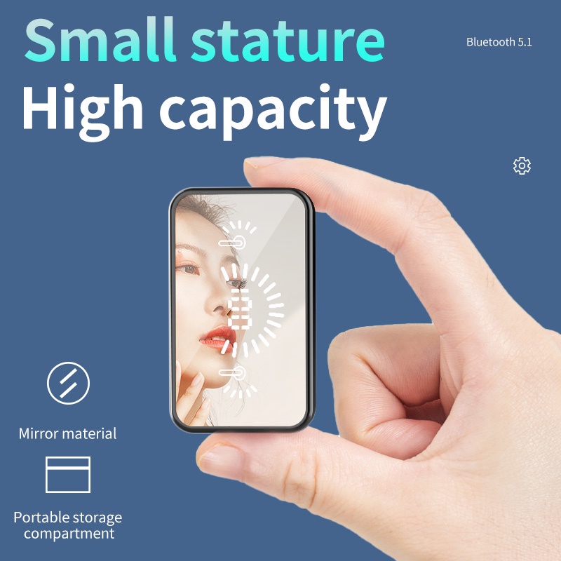 Tai nghe nhét tai Vitog mini S20 Bluetooth 5.2 không dây thể thao phối mặt gương với 3D Touch LED chống thấm nước