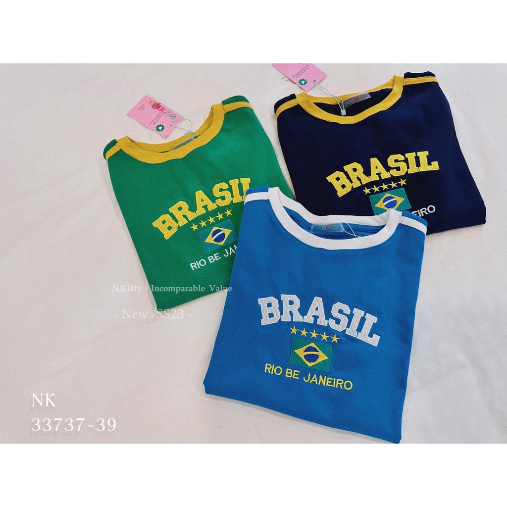 Áo bra.sil kr thêu nổi logo