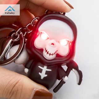 Velishy móc khóa hình ma có đèn led phát sáng độc đáo