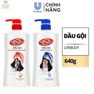 Dầu gội đầu lifebuoy mềm mượt kháng khuẩn/ dưỡng tóc óng ả - chai 640g