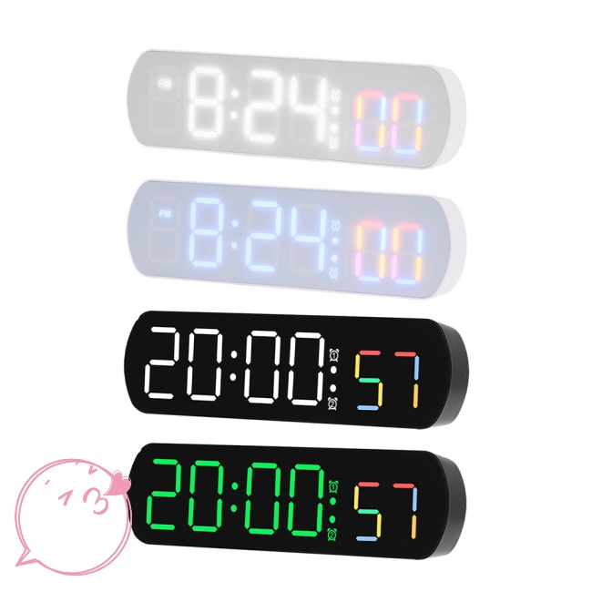 Hiussngha Đồng Hồ Báo Thức Điện Tử 12 / 24h led Có Thể Điều Chỉnh Độ Sáng Với Màn Hình Hiển Thị Nhiệt Độ Cho Phòng