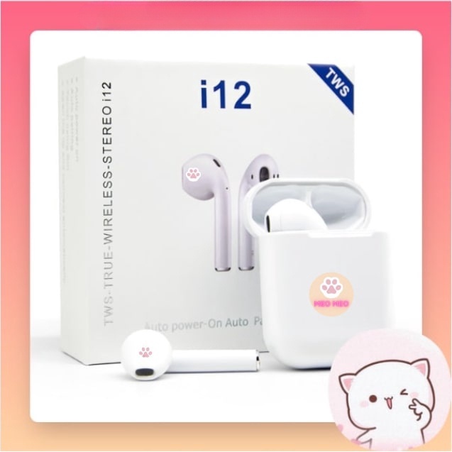 Tai nghe bluetooth tws I12 không dây mini âm thanh hifi cảm ứng thông minh I12 TWS Cảm Ứng Âm Thanh Hifi Có Mic Đàm