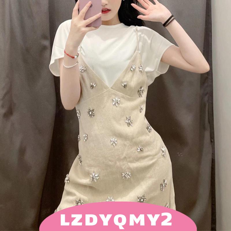 Đầm Ngắn mini Không Tay Cắt Thấp y2k Thời Trang Cho Nữ