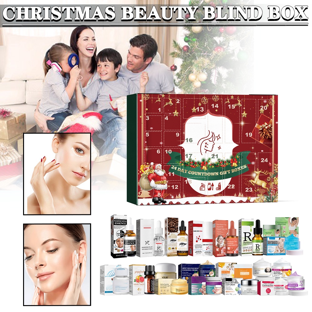 Advent Calendar Christmas Countdown 24 Days Beauty Skin Care Product Blind Box