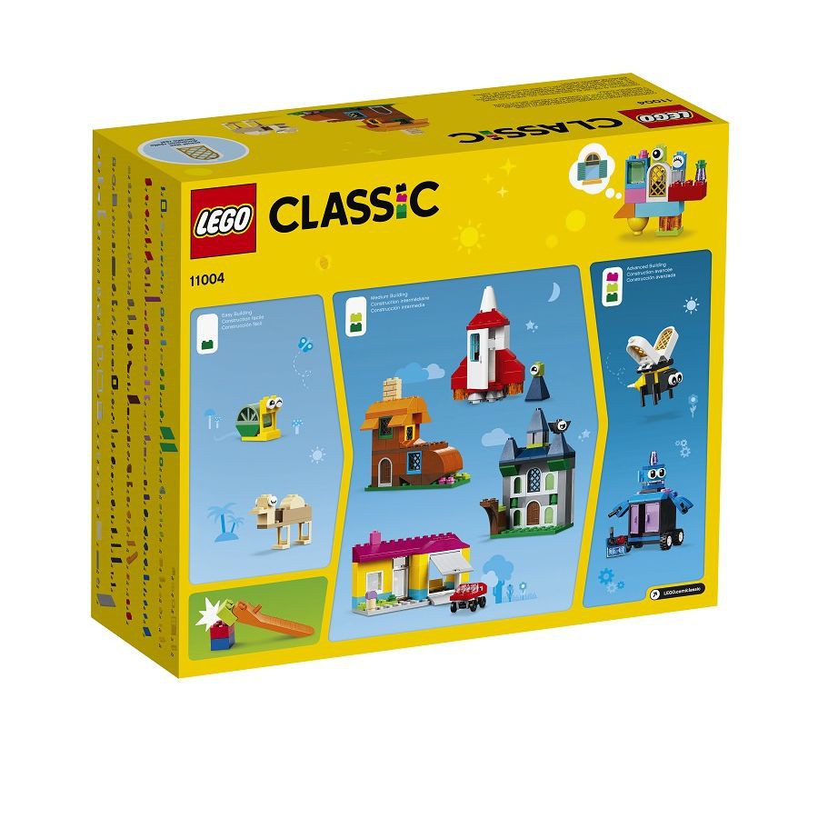 Xả hàng LEGO CLASSIC | Lego 11004 Windows of Creativity | Bộ gạch Classic sáng tạo với những khung cửa tặng kèm xe