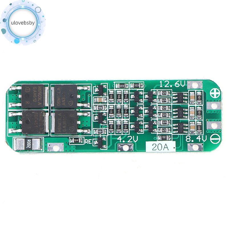 Bảng Mạch Sạc Pin lithium 18650 Dc bms 12.6v ulovebsby 3s 20a li-ion
