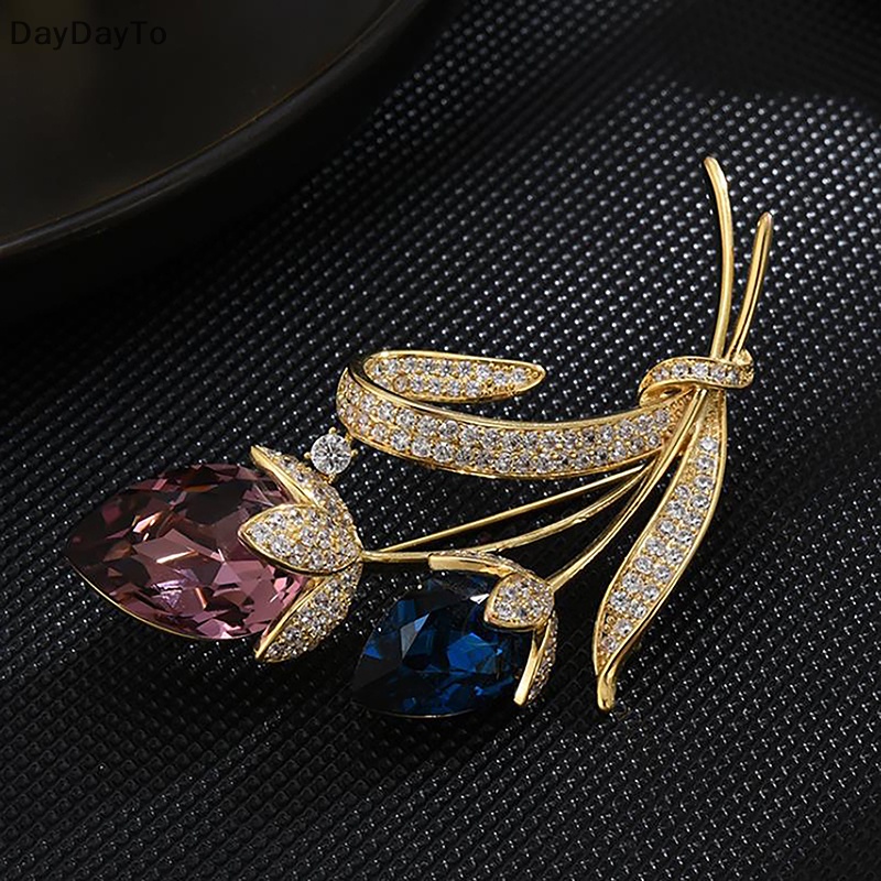 Ghim Cài Áo Hình Hoa Đính Đá Pha Lê Thời Trang Cho Nữ