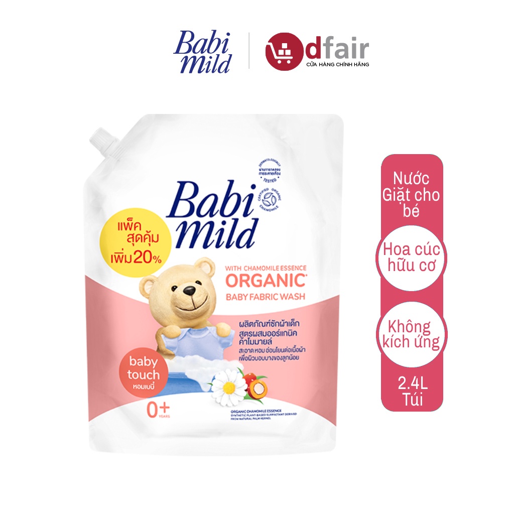 Nước Giặt Xả Dịu Nhẹ Cho Bé Babi Mild Baby Touch 2400ml/túi