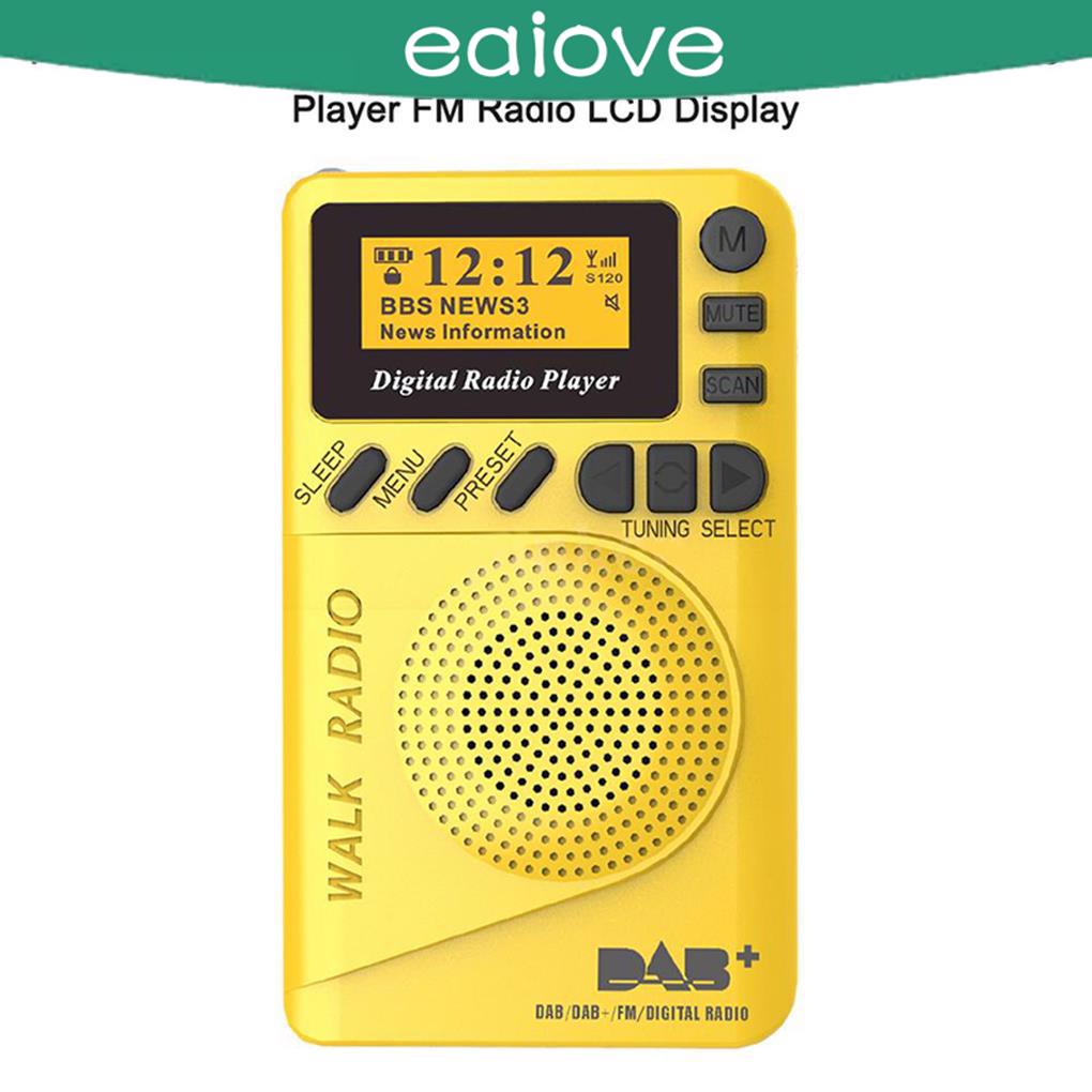 Radio mini p9 mini fm Màn Hình lcd Nhận Tín Hiệu Âm Thanh Tốt mp3 playback eu