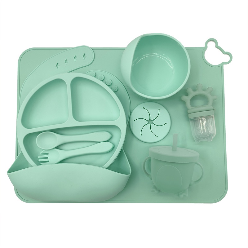 Bộ Muỗng Nĩa Ăn Bằng silicone Chống Rơi Cho Bé