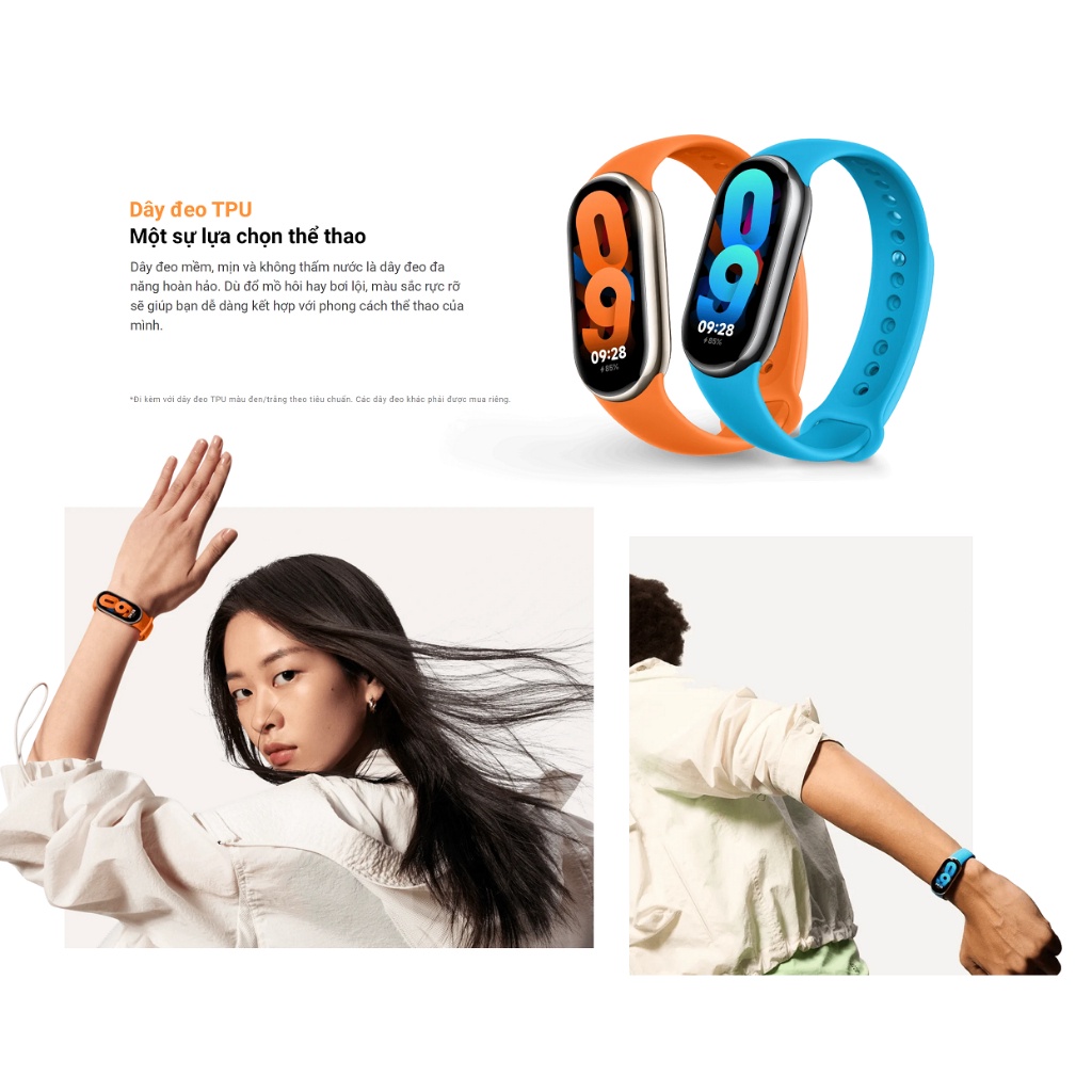 Miband 8 - Vòng đeo tay thông minh Xiaomi Smart Band 8 Bản Quốc Tế Tiếng Việt - Hàng chính hãng - Minh Tin Shop