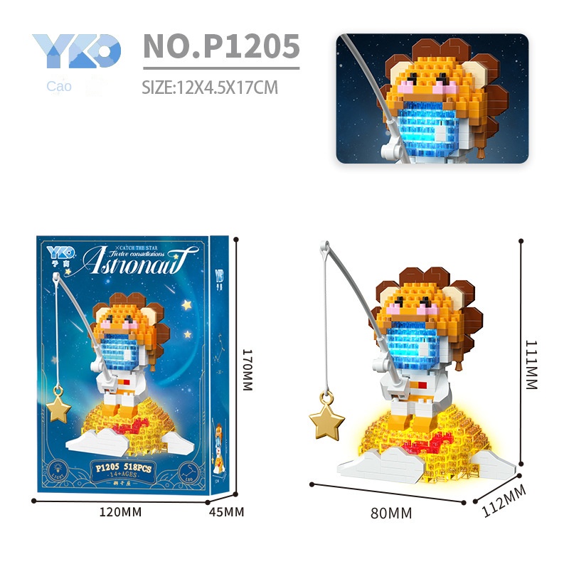 Lego Đồ Chơi Lắp Ráp Phi Hành Gia Hoạt Hình Độc Đáo