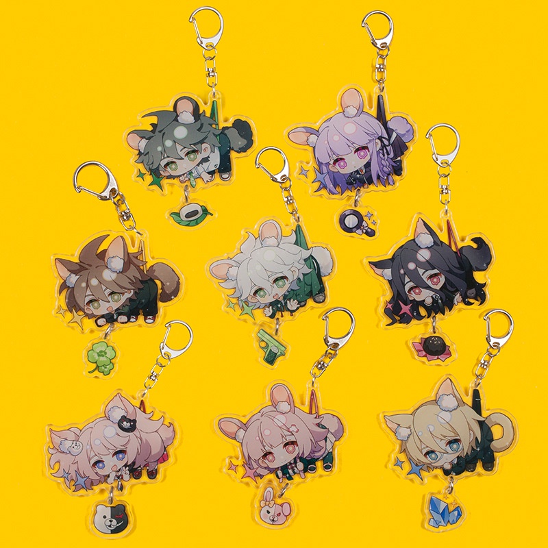 Móc Khóa Doujin Danganronpa Togami Byakuya Komaeda Nagito Nanami Chiaki Mukahiso Ngoại Vi