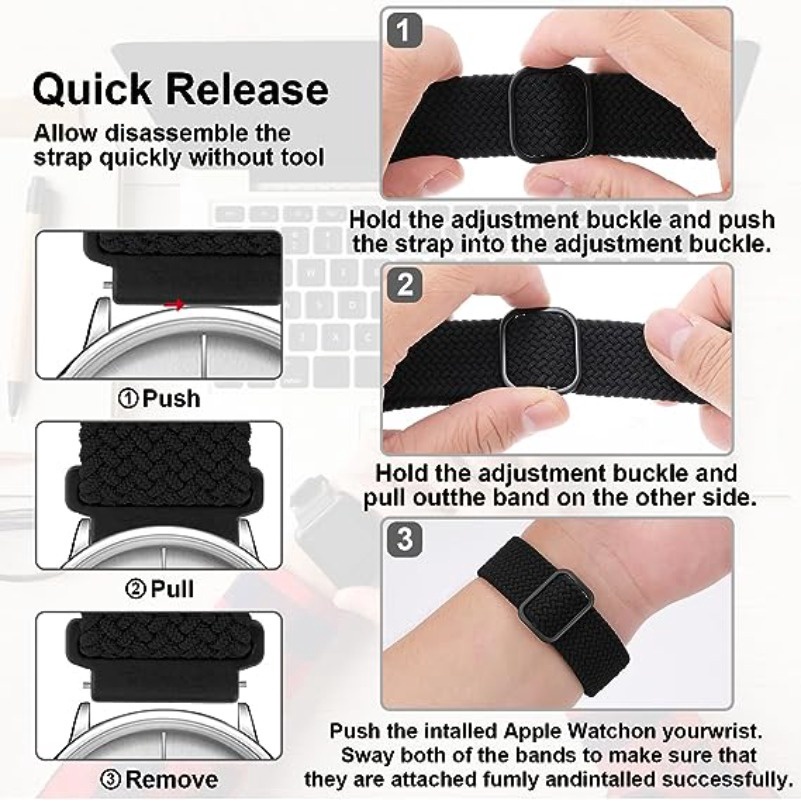 Cclcc Dây Đeo Bằng nylon 20mm 22mm Dành Cho Đồng Hồ Thông Minh samsung galaxy watch 6 / 5 / 4 classic / gear / huawei /