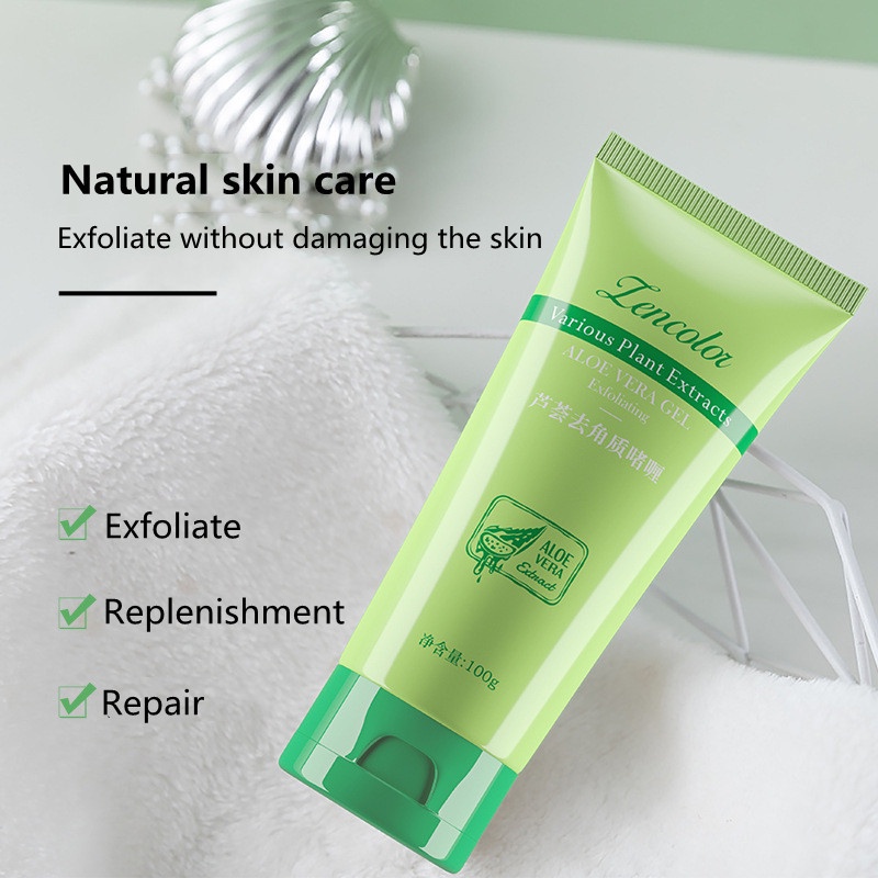 Aloe gel Tẩy Tế Bào Chết Làm Sạch Sâu Loại Bỏ Mụn Trứng Cá Tẩy Tế Bào Chết 60g