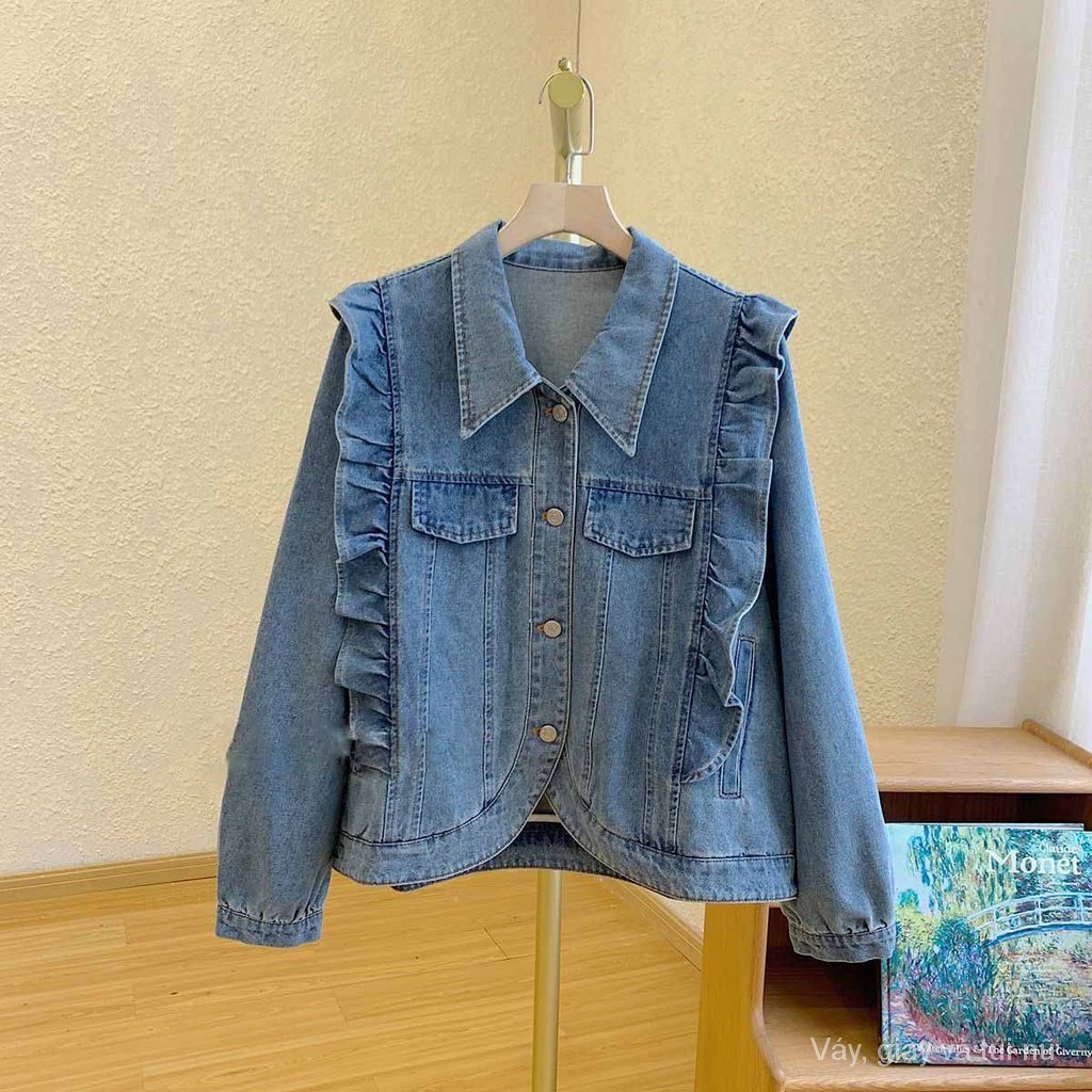 Áo Khoác denim Dáng Rộng Phong Cách retro Nhật Hàn Thời Trang Mùa Thu 2023