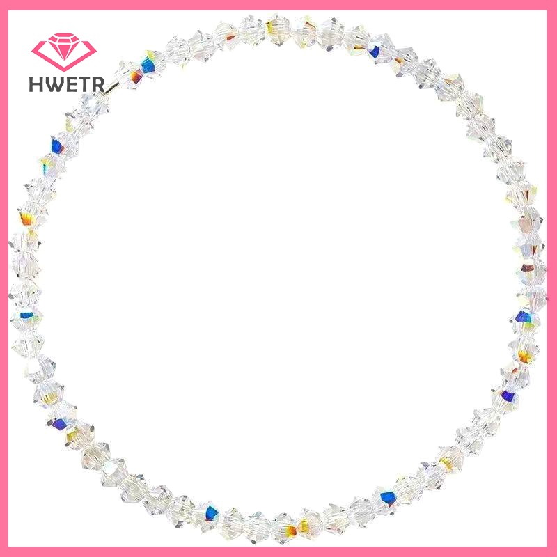 Hwetr Vòng Tay Pha Lê Siêu Mịn Siêu Nhẹ Nhiều Lớp Đơn Giản Làm Quà Tặng Trang Sức Cho Nữ Mới