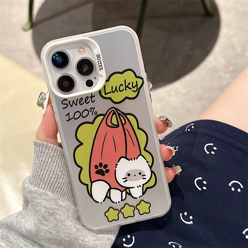 ỐP LƯNG IPHONE Ốp Điện Thoại Tpu Nhám In Hình Mèo Hoạt Hình Cho iphone15 / 14promax / 13 / 12 / 11 / xr / xs / x / xsmax / 7 / 8plus