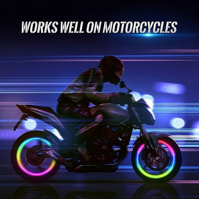 1 Nắp Van Bánh Xe Đạp/Xe Máy Có Đèn Led Nhiều Màu Sắc Độc Đáo