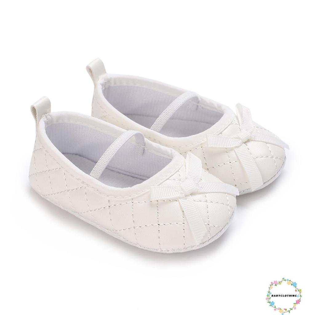 Giày Búp Bê Bằng Da pu Đính Nơ Xinh Xắn Dành Cho Các Bé Tập Đi