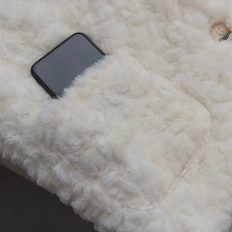 Áo Khoác Lông Cừu Không Tay Một Mảnh Thời Trang Dành Cho Nữ