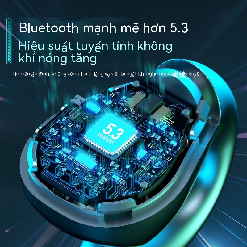 Tai Nghe Bluetooth Không Dây Mới Loại Thể Thao Loại Dẫn Truyền Không Vào Tai Đeo Lâu Không Đau Mini Apple Android