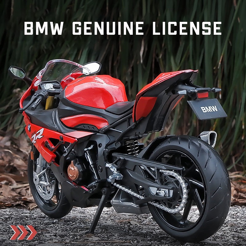 Mô Hình Xe Mô Tô BMW S1000RR Bằng Hợp Kim Tỉ Lệ 1: 12 tặng ô tô
