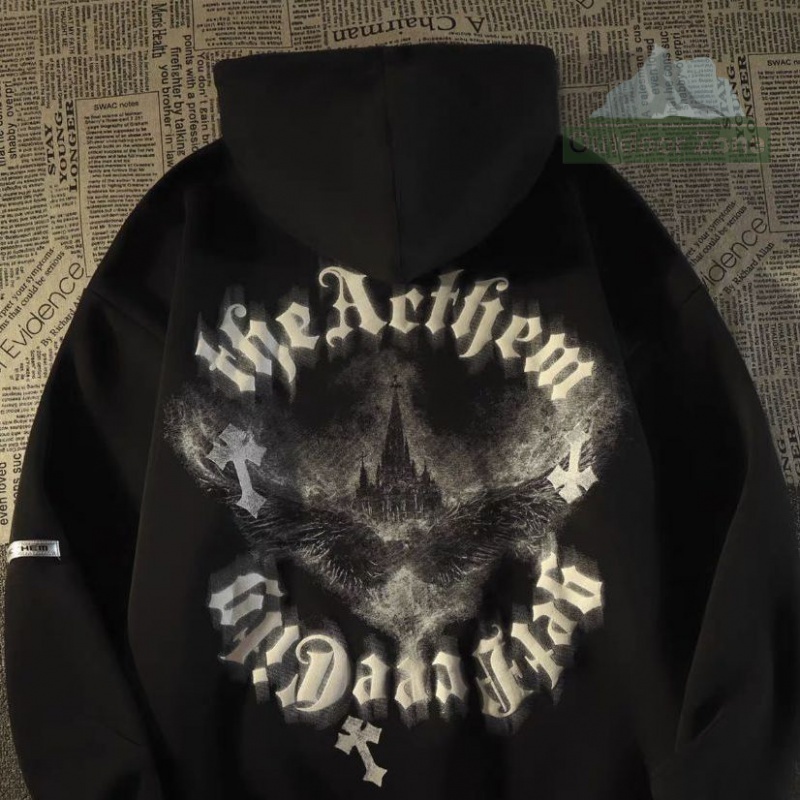 Áo hoodie Mỏng Dáng Rộng Phong Cách vintage Âu Mỹ Thời Trang Cho Nam Nữ