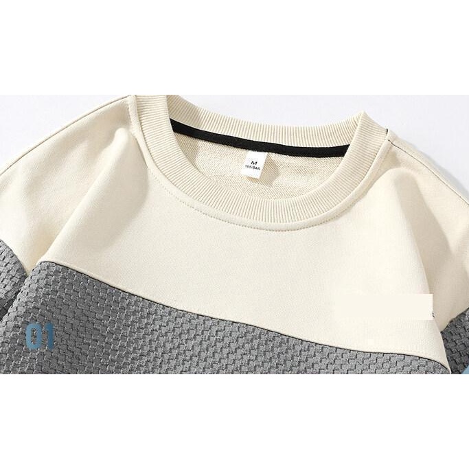Áo Sweater Cổ Tròn Tay Dài Thêu Họa Tiết Màu Sắc Tương Phản Thời Trang Mùa Thu Cho Nam Giới Có size m-4xl2022