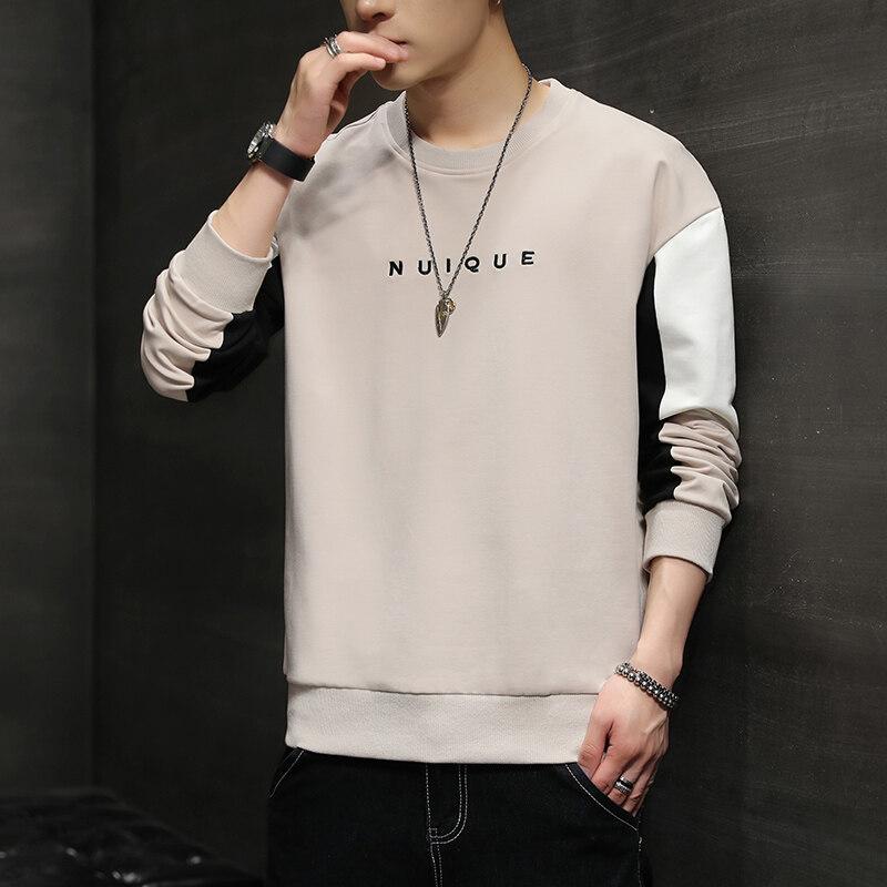 Áo Thun Tay Dài Cổ Tròn Dáng Ôm Thời Trang Xuân Thu Phong Cách Hàn Quốc size m-4xl Cho Nam