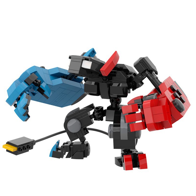 BuildMoc creative building block toys Nintendo switch game machine turning into Mecha small particle building blocks