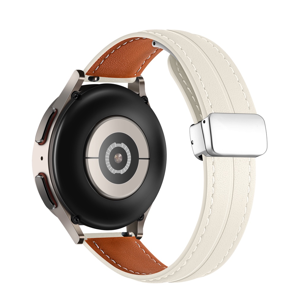 Dây Đeo Bằng Da Có Nam Châm Cho Đồng Hồ Thông Minh samsung galaxy watch 3 41mm 45mm 42mm 46mm