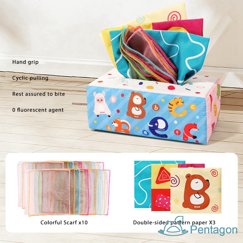 Hộp Khăn Giấy Đồ Chơi Cho Bé Đeo Ngón Tay