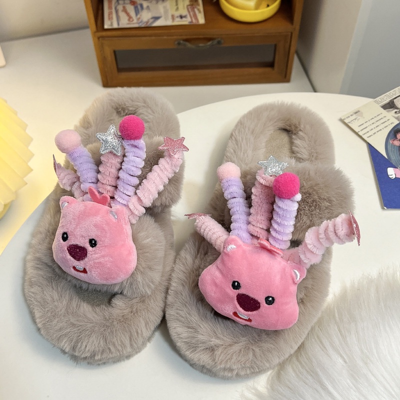 Dép Bông Đi Trong Nhà Hình Chú Hề Hoạt Hình Dễ Thương Thời Trang Thu Đông Cho Nữ