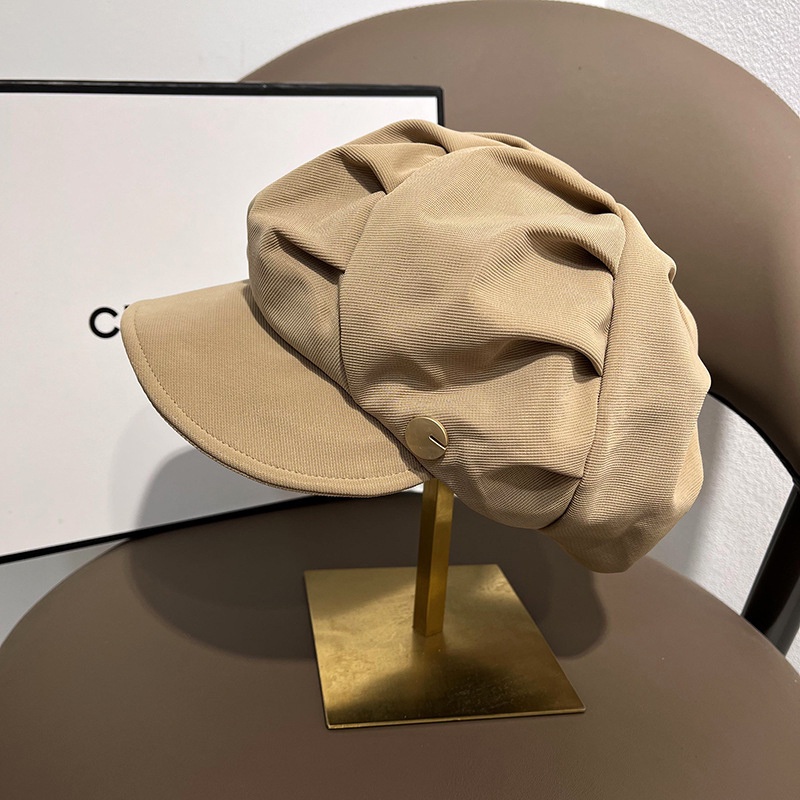 Mũ beret Xếp Ly Thời Trang Thu Đông Mới Cho Nữ