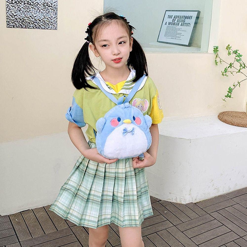 Shanhai Ba Lô Bông Hoạt Hình Động Vật / Thỏ / Chim Cánh Cụt / Heo Nhồi Bông Làm Quà Tặng