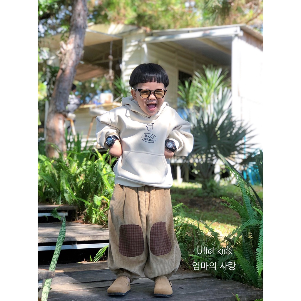 ÁO HOODIE PHONG CÁCH HÀN QUỐC CHO BÉ GÁI VÀ BÉ TRAI LÓT BÔNG 2369